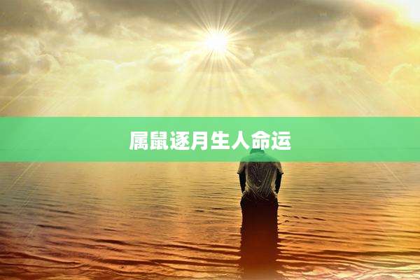 属鼠逐月生人命运