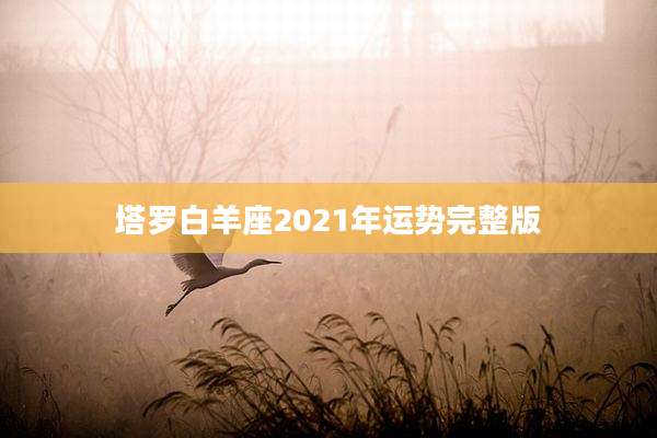 塔罗白羊座2021年运势完整版