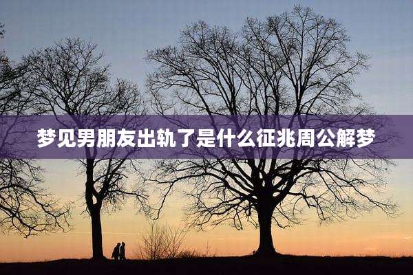 梦见男朋友出轨了是什么征兆周公解梦