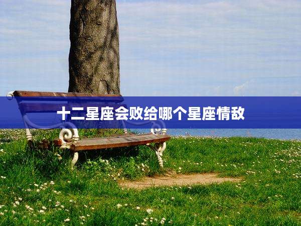 十二星座会败给哪个星座情敌