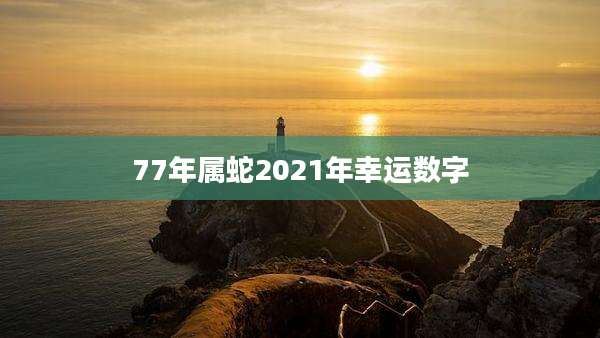 77年属蛇2021年幸运数字
