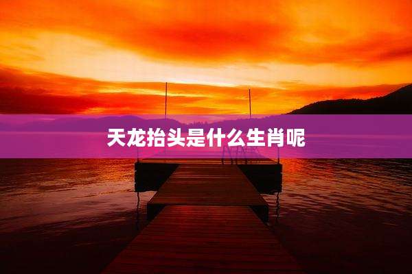 天龙抬头是什么生肖呢