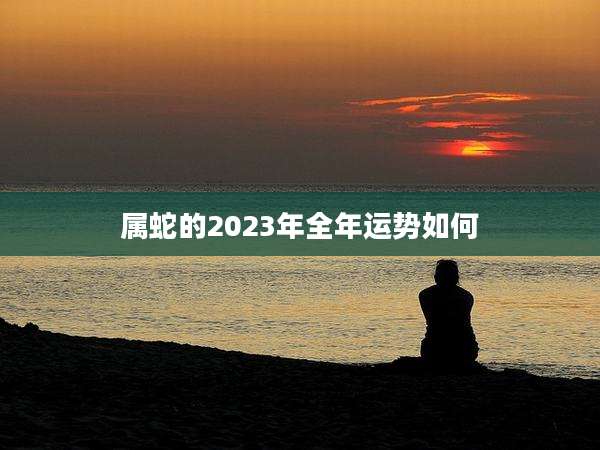 属蛇的2023年全年运势如何