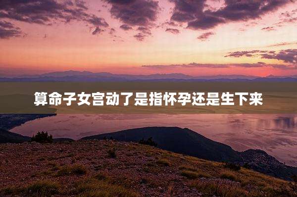 算命子女宫动了是指怀孕还是生下来