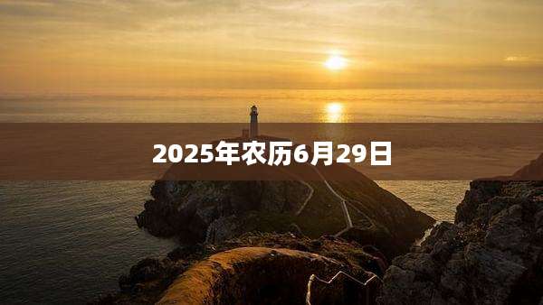 2025年农历6月29日
