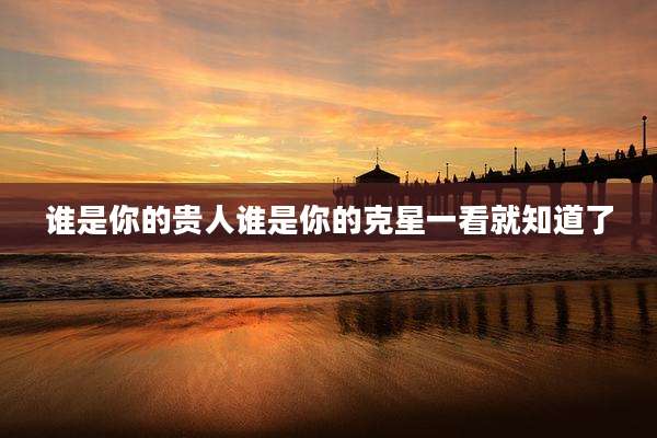 谁是你的贵人谁是你的克星一看就知道了