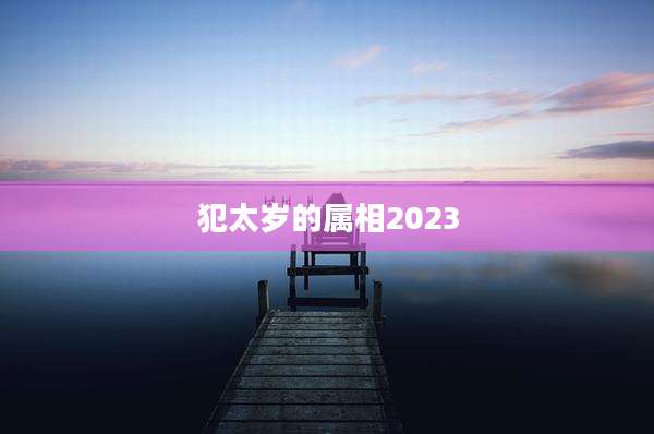 犯太岁的属相2023