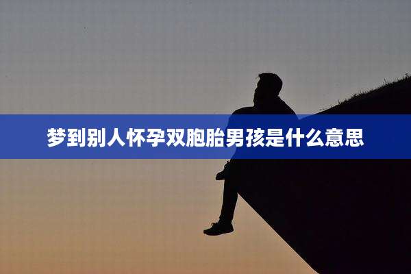 梦到别人怀孕双胞胎男孩是什么意思