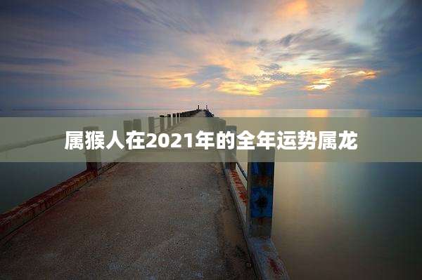 属猴人在2021年的全年运势属龙