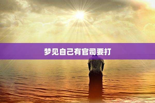 梦见自己有官司要打