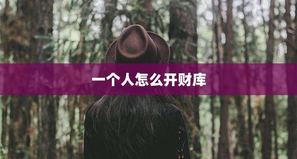 一个人怎么开财库