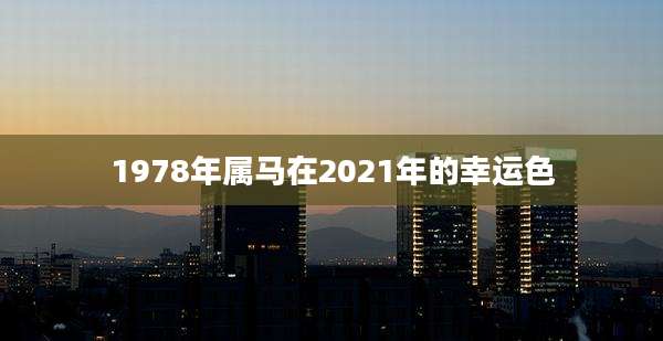 1978年属马在2021年的幸运色