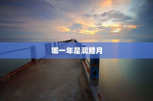 哪一年是润腊月
