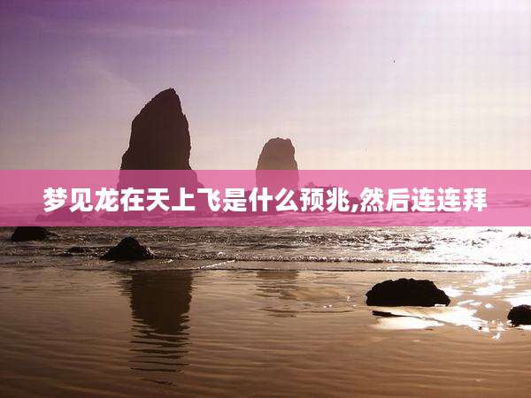 梦见龙在天上飞是什么预兆,然后连连拜