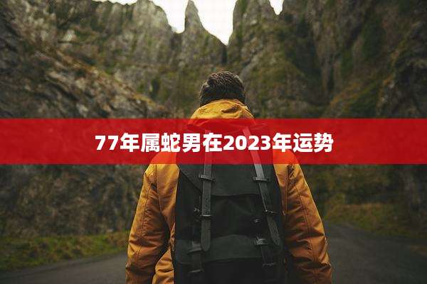 77年属蛇男在2023年运势