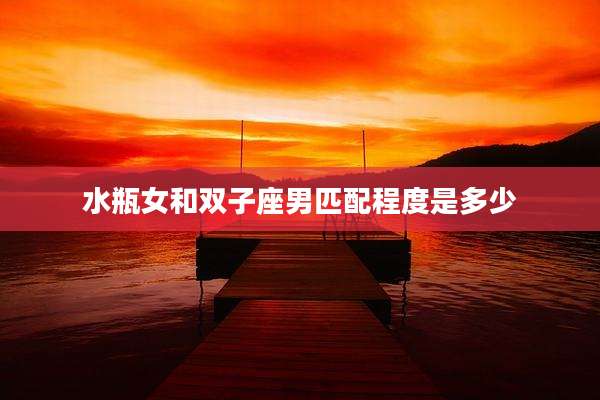 水瓶女和双子座男匹配程度是多少