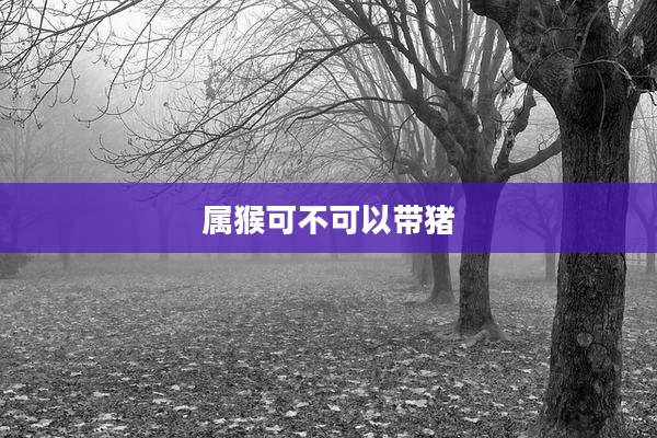 属猴可不可以带猪