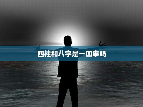 四柱和八字是一回事吗
