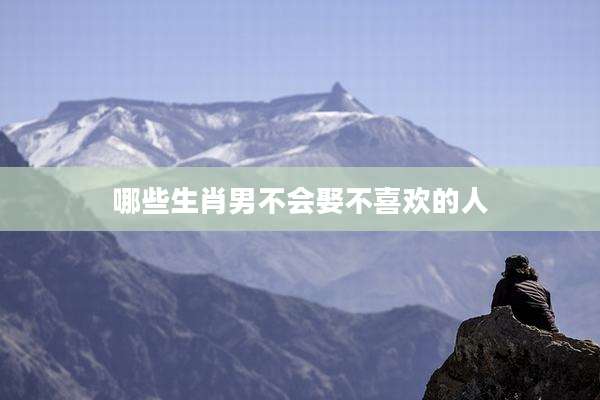 哪些生肖男不会娶不喜欢的人