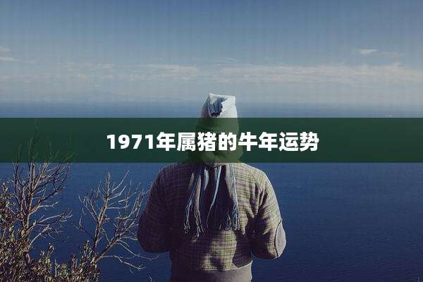 1971年属猪的牛年运势