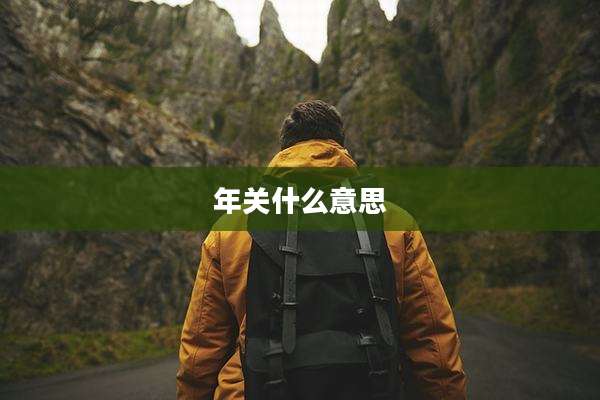 年关什么意思