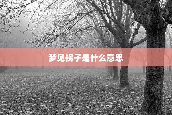 梦见拐子是什么意思