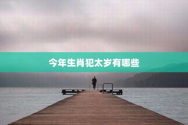 今年生肖犯太岁有哪些
