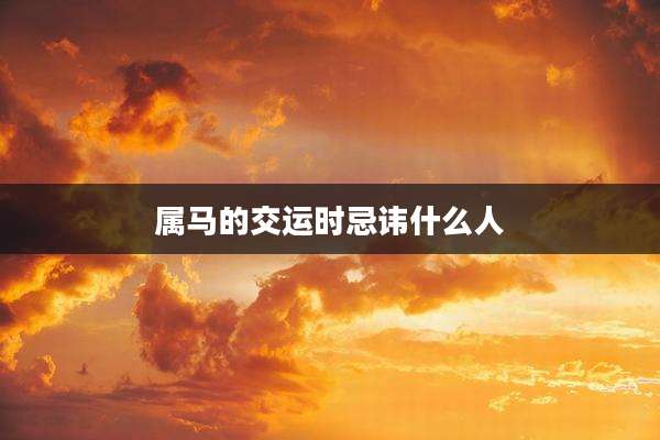 属马的交运时忌讳什么人