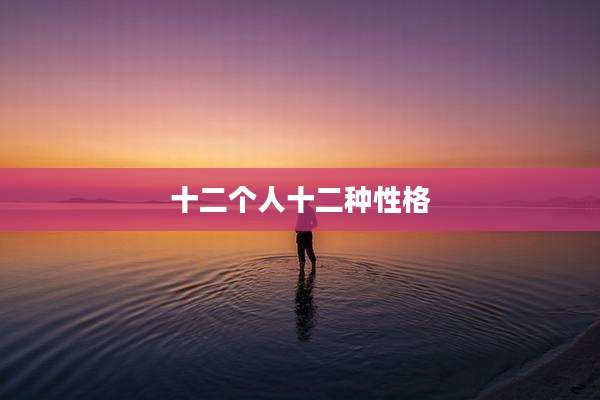 十二个人十二种性格