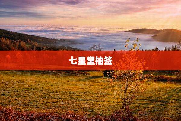 七星堂抽签