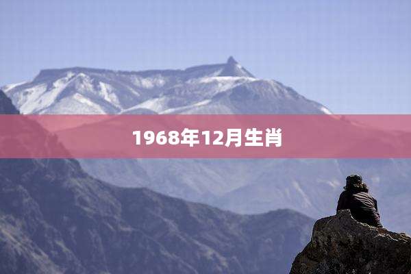 1968年12月生肖