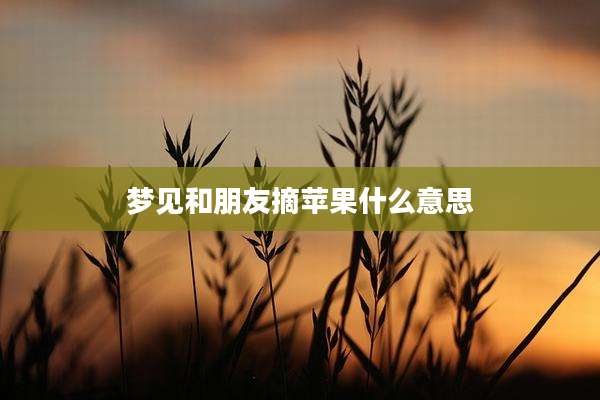 梦见和朋友摘苹果什么意思