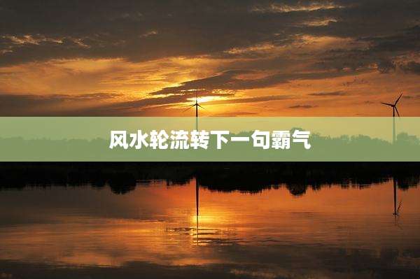 风水轮流转下一句霸气