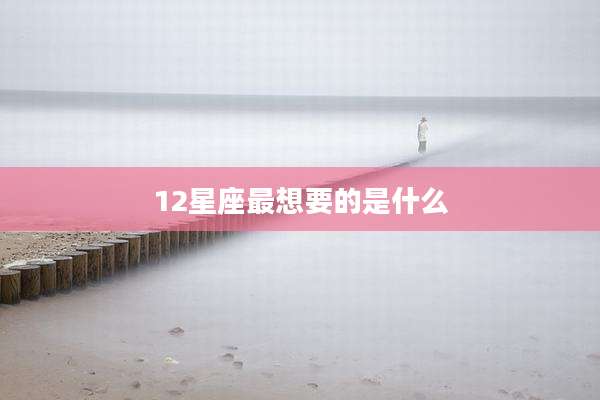 12星座最想要的是什么