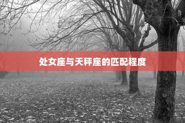 处女座与天秤座的匹配程度