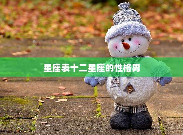 星座表十二星座的性格男