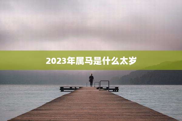 2023年属马是什么太岁