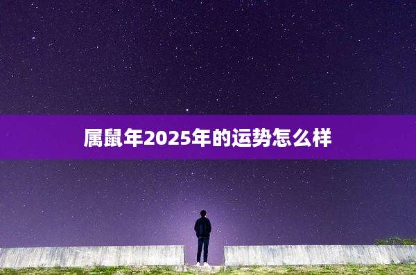 属鼠年2025年的运势怎么样