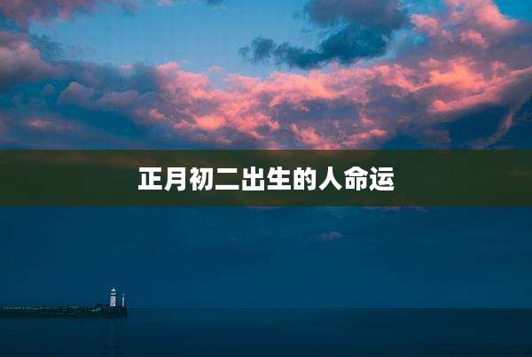 正月初二出生的人命运