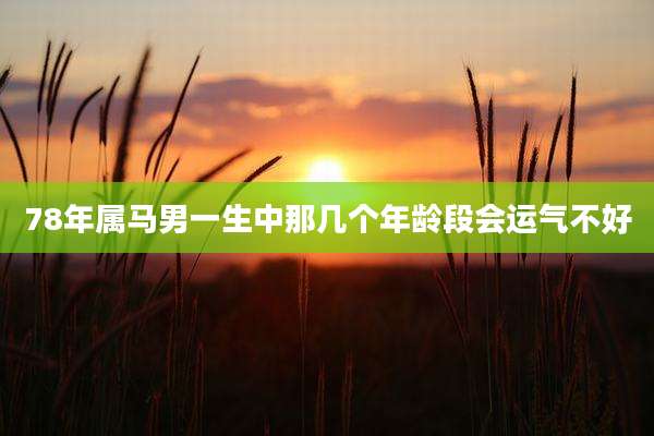 78年属马男一生中那几个年龄段会运气不好