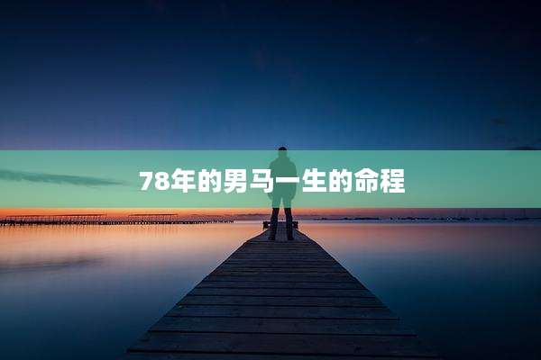 78年的男马一生的命程