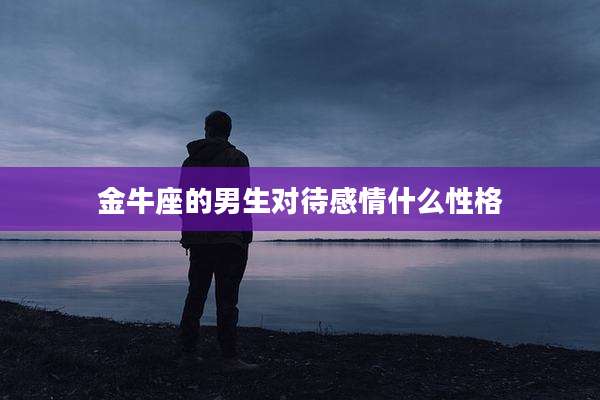 金牛座的男生对待感情什么性格
