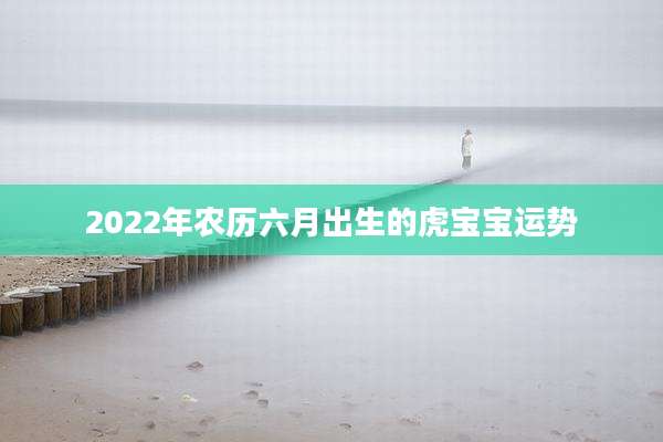 2022年农历六月出生的虎宝宝运势