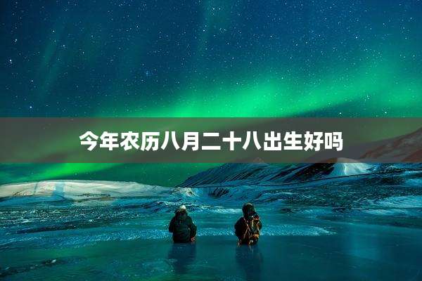 今年农历八月二十八出生好吗