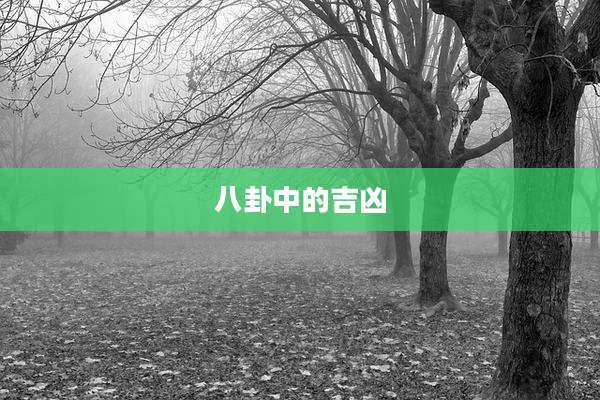 八卦中的吉凶