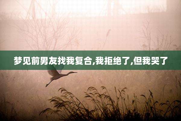 梦见前男友找我复合,我拒绝了,但我哭了