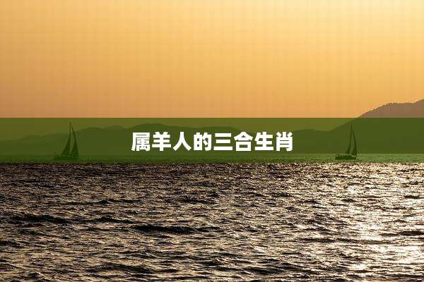 属羊人的三合生肖