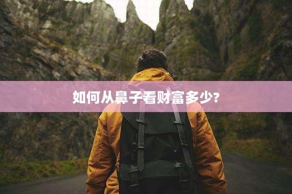 如何从鼻子看财富多少?