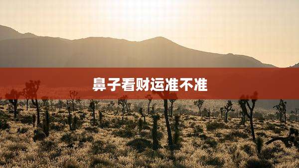 鼻子看财运准不准