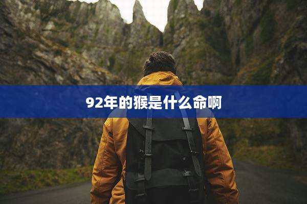 92年的猴是什么命啊
